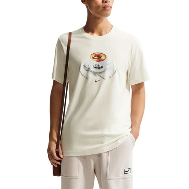 Футболка чоловіча Nike U NSW TEE STD CAFE SWOOSH MUG бежева IH1159-133