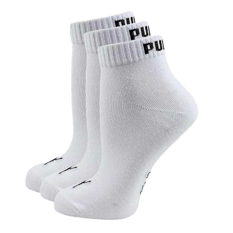 Носки  Puma PUMA UNISEX QUARTER PLAIN 3P белые 90697833