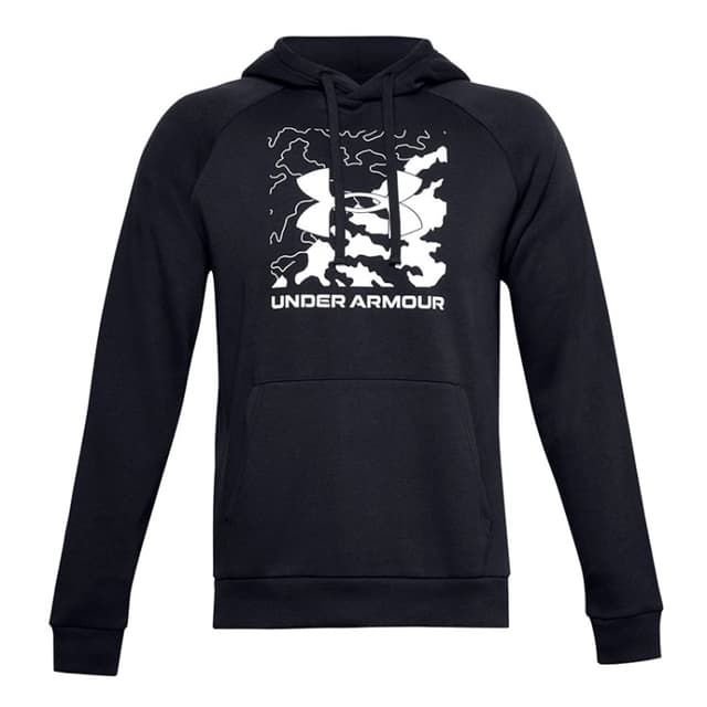 Толстовка мужская Under Armour Rival Fleece Box Logo HD черная 1357095-001