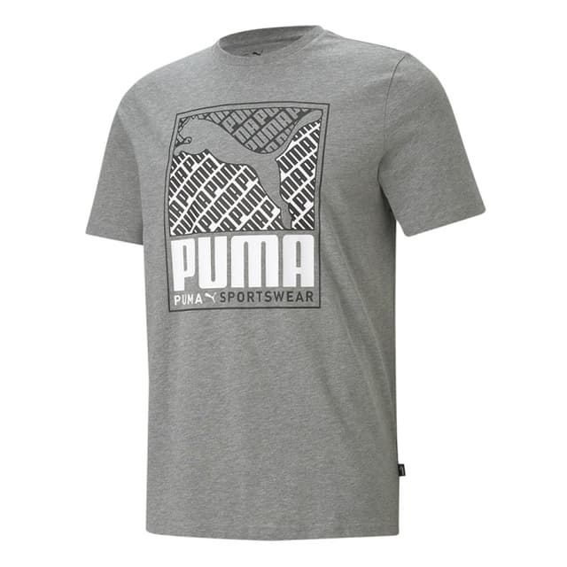 Футболка мужская Puma Cat Box Tee серая 58776603