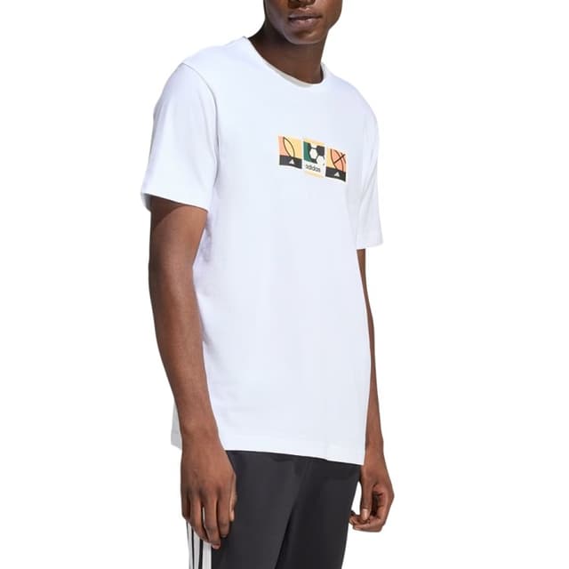 Футболка чоловіча Adidas M MOS STAMPS T біла KB2509