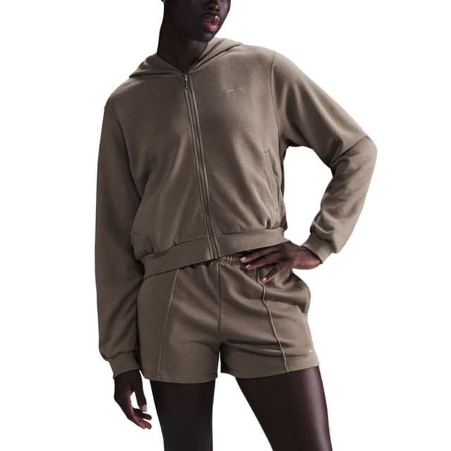 Толстовка женская Nike W NSW NK CHLL FT FZ HDY коричневая FN2415-233