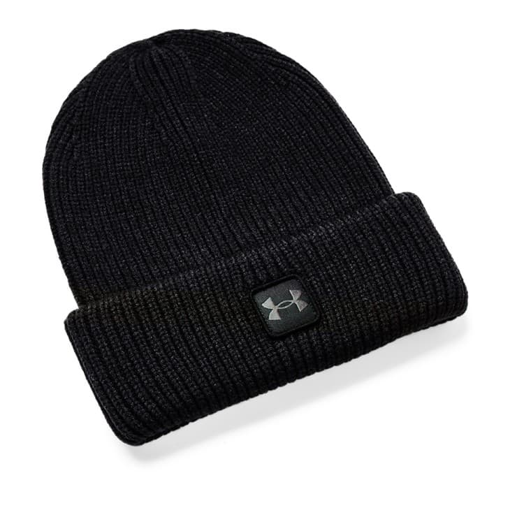 Шапка Under Armour UA Halftime Ribbed черная 1373092-001