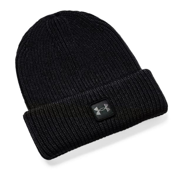 Шапка Under Armour UA Halftime Ribbed черная 1373092-001