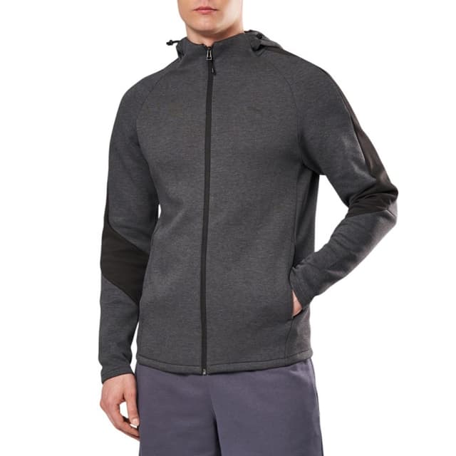 Толстовка мужская Puma EVOSTRIPE Core FZ Hoodie графитовая 63152907