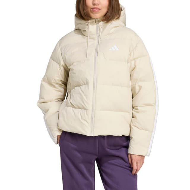 Куртка женская Adidas W ESS 3S P D HO серая JM4107