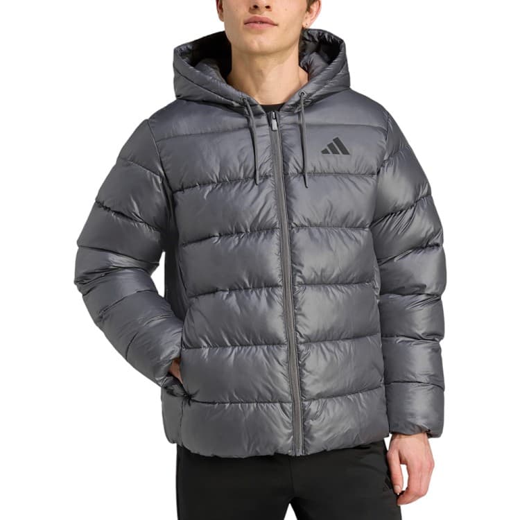 Куртка мужская Adidas ESS SD PUF HD J темно-серая JM8399