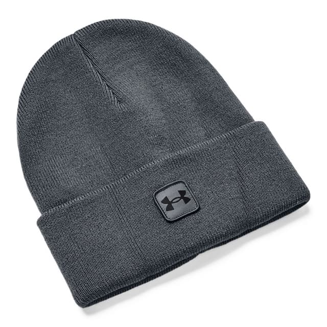 Шапка Under Armour UA Halftime Cuff серая 1373155-012