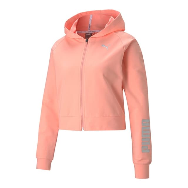 Толстовка женская Puma Rtg Full-Zip Hoodie персиковая 58648526