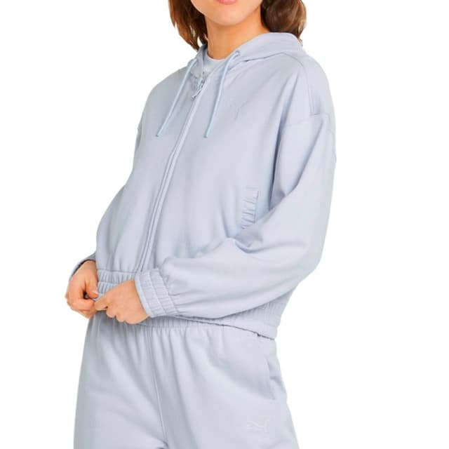 Толстовка жіноча Puma Her Full-Zip Hoodie блакитна 84709221