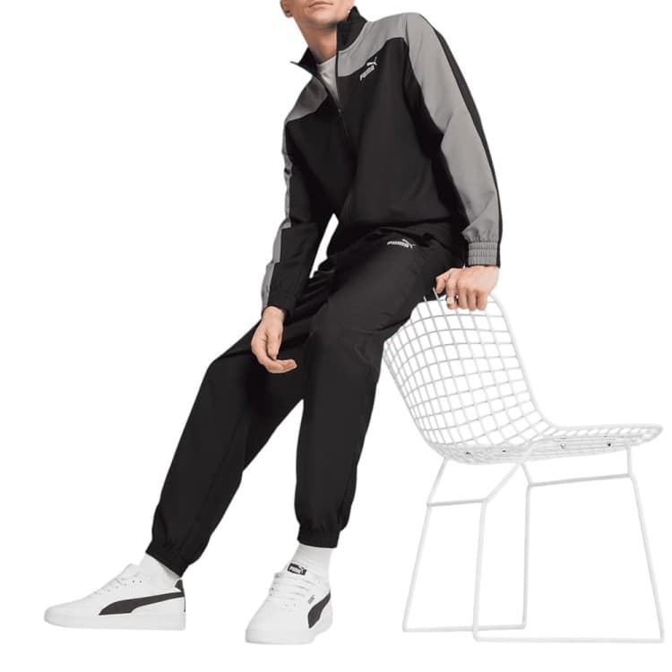 Костюм мужской Puma Woven Colorblock Tracksuit черный 68485601