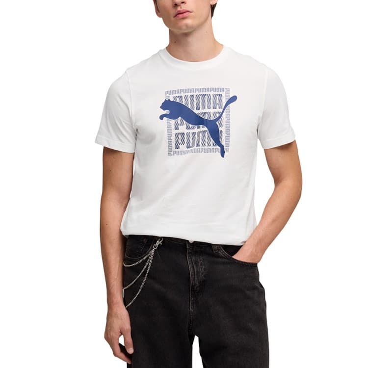 Футболка чоловіча Puma GRAPHIC Wording Tee біла 69177502