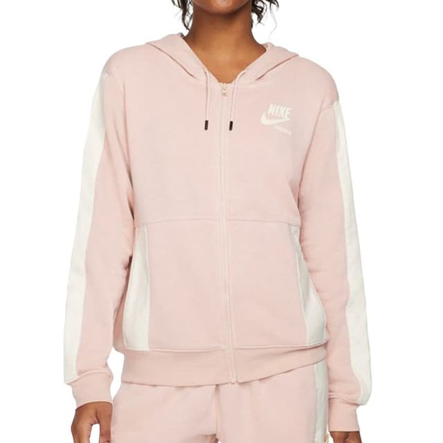 Толстовка жіноча Nike Sportswear Heritage Full-Zip Hoodie рожева DD5671-601 