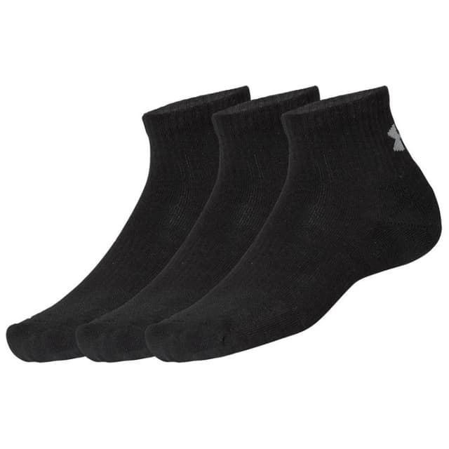 Носки Under Armour Training Cotton Quarter черные 1346770-001
