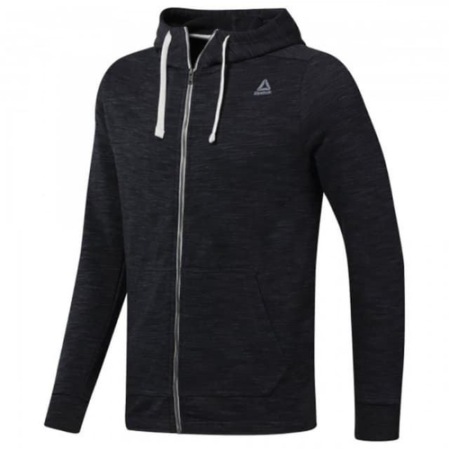 Толстовка мужская Reebok Essentials Marble Group Full Zip черная DP6129