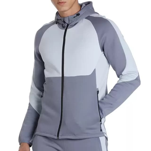 Толстовка чоловіча Puma EVOSTRIPE Full-Zip Hoodie сіра 67331369