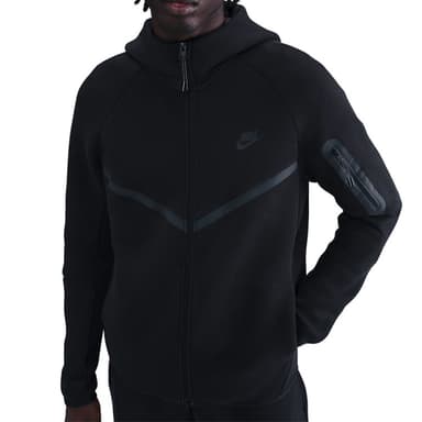 Толстовка чоловіча Nike M NK TCH FLC FZ WR HOODIE чорна HV0949-010