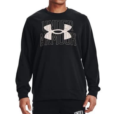 Толстовка мужская Under Armour UA Rival Terry Logo Crew черная 1370391-001