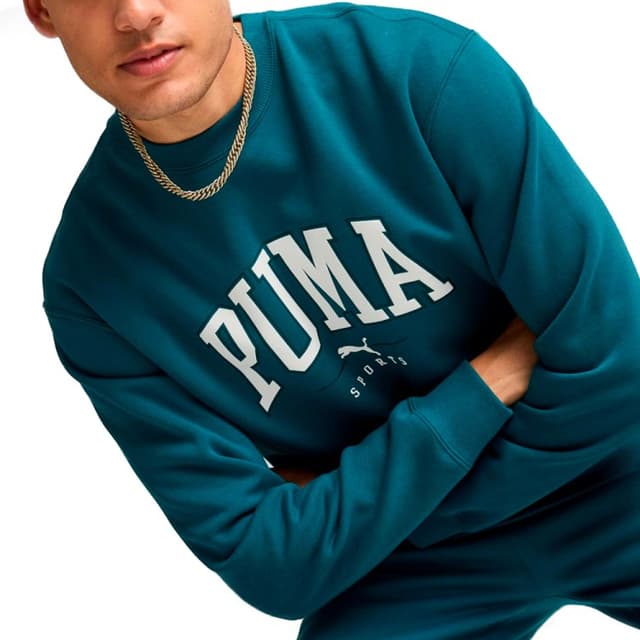 Толстовка мужская Puma PUMA SQUAD Crew FL зеленая 68179422
