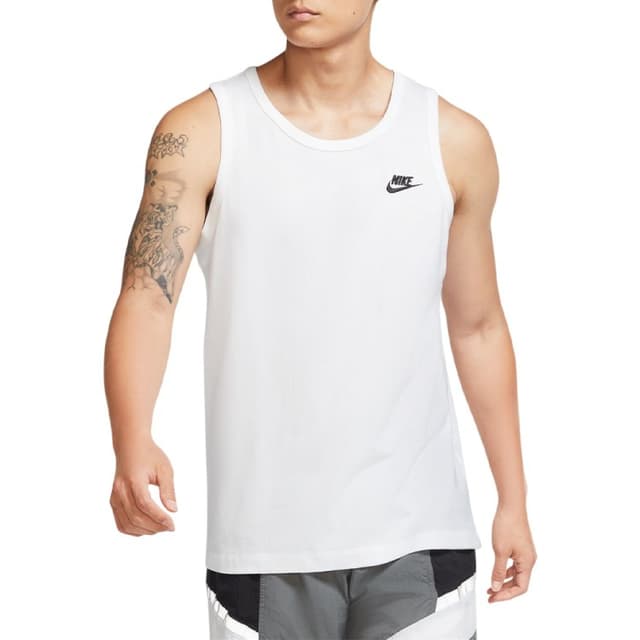 Майка мужская Nike M NSW CLUB - TANK белая BQ1260-100