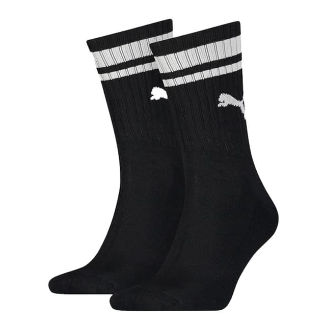 Шкарпетки Puma CREW HERITAGE STRIPE 2P UNISEX чорні 90794401