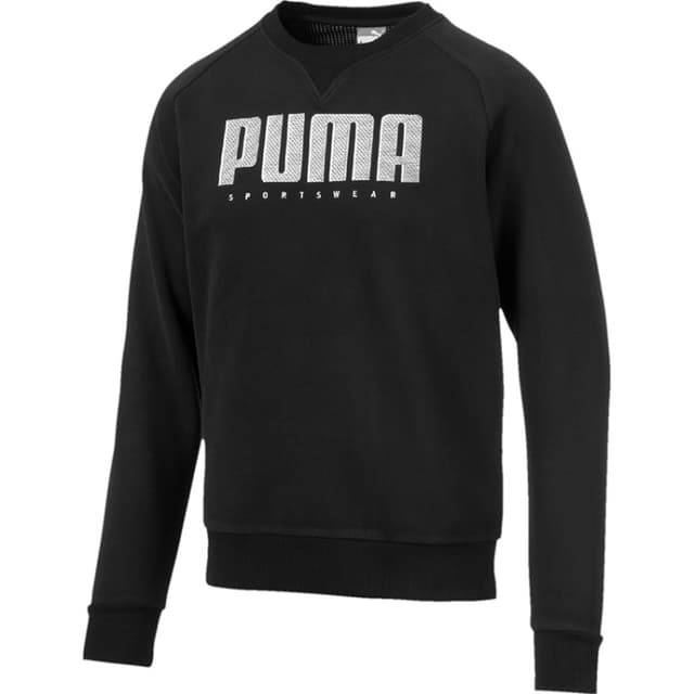 Толстовка мужская Puma ATHLETICS CREW FL черная 58015701