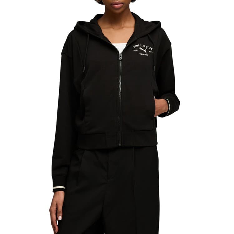 Толстовка женская Puma CLASS Comfort Full-Zip Hoodie TR черная 69187801