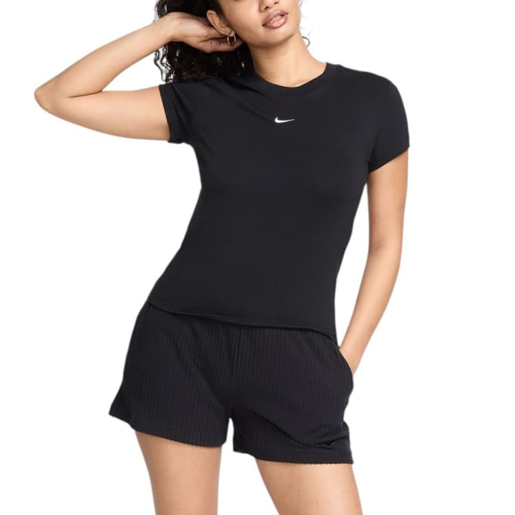 Футболка жіноча Nike W NSW NK CHLL KNT MD CRP чорна FV5508-010