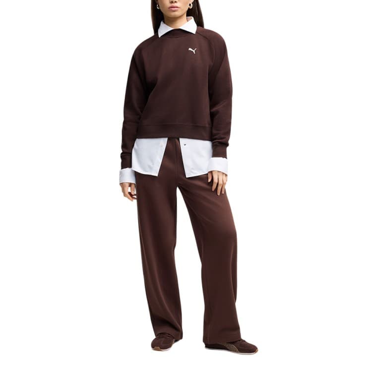 Костюм женский Puma Loungewear Standard Sweat Suitt FL cl коричневый 69399533