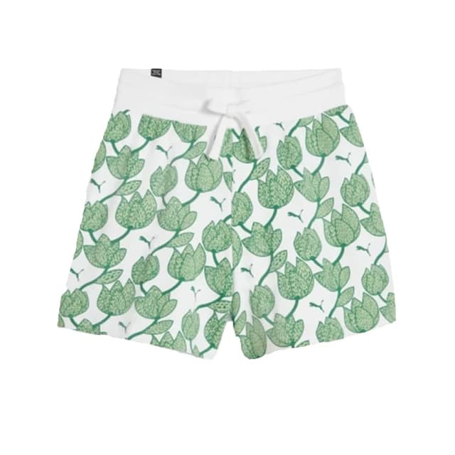 Шорты женские Puma ESS+ BLOSSOM 5" AOP Shorts TR зеленые 67935286