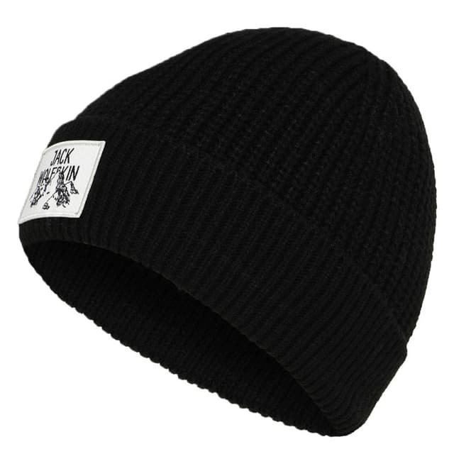 Шапка Jack Wolfskin BADGE BEANIE черная A61610-6000