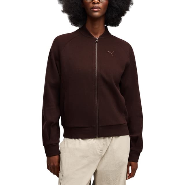 Толстовка женская Puma CLASS Standard Full-Zip Jacket коричневая 69401533