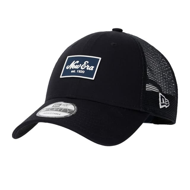 Бейсболка New Era RUBBER LOGO TRUCKER черная 12309047-NAV 