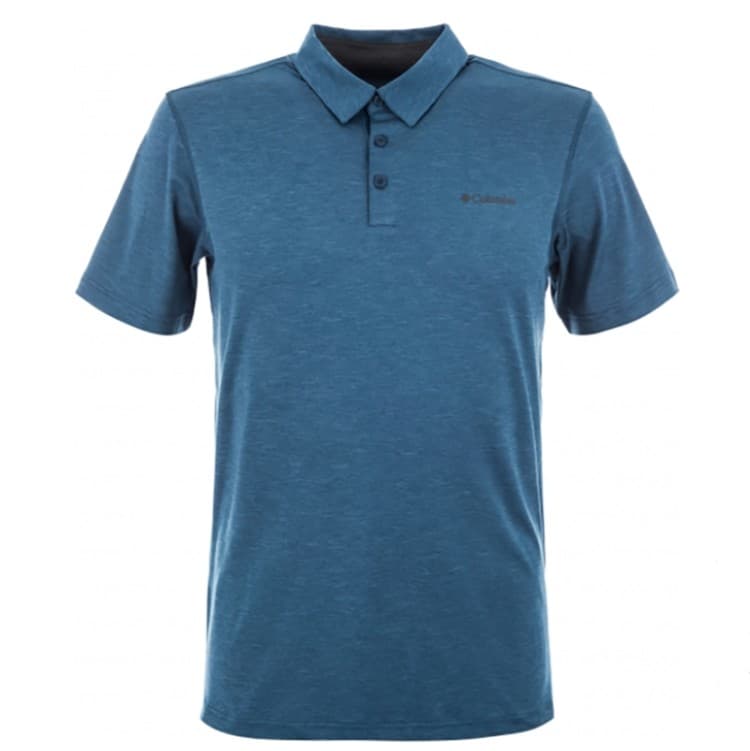 Футболка мужская Columbia Tech Trail Polo синяя 1768701-403