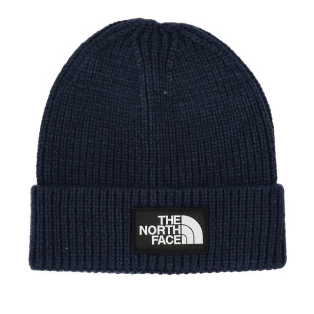  Шапка унисекс The North Face TNF LOGO BOX CUFFED BEANIE синяя NF0A3FJX8K21