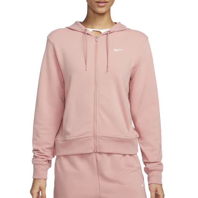 Толстовка женская Nike W NK ONE DF FZ HOODIE LBR розовая FB5198-618