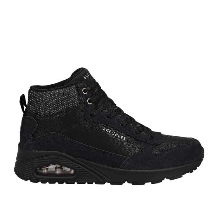 Ботинки женские Skechers UNO черные 177181 BBK