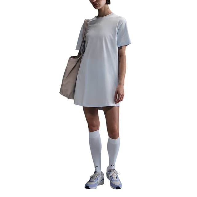 Платье женское Nike W NSW ESSNTL SS DRESS TSHRT голубое DV7882-423