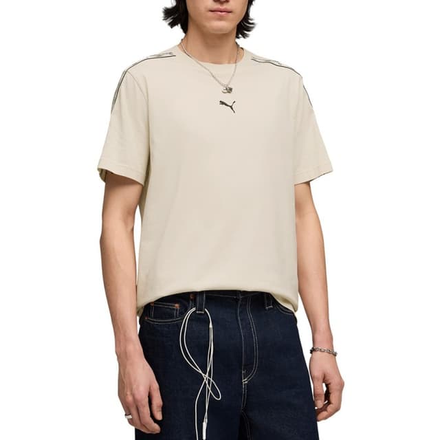 Футболка мужская Puma ESS TAPE Tee молочная 69169387