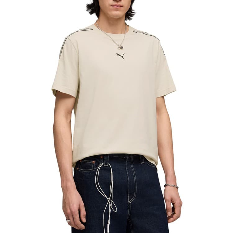 Футболка мужская Puma ESS TAPE Tee молочная 69169387