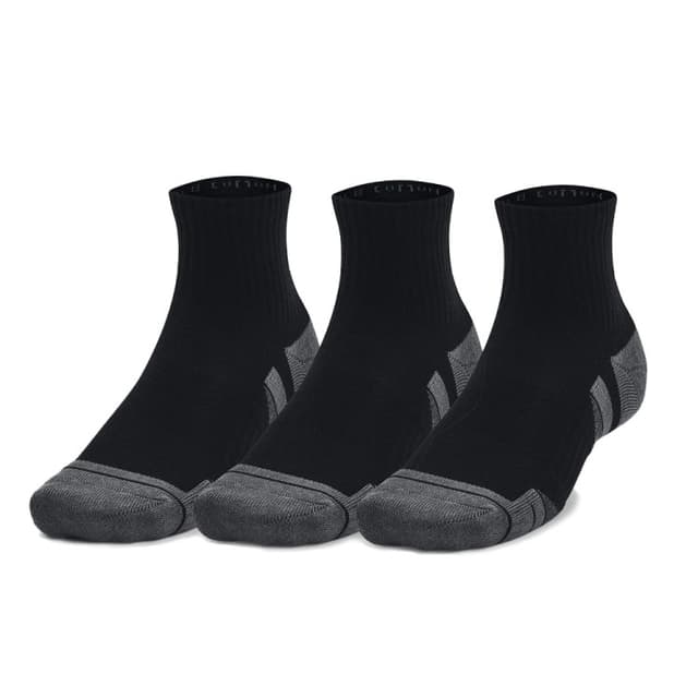 Носки  Under Armour UA Performance Cotton 3p Qtr черные 1379528-001