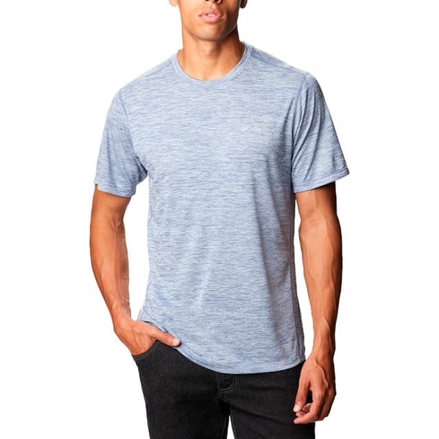 Футболка мужская Columbia Deschutes Runner ™ Short Sleeve Shirt голубая 1711781-449