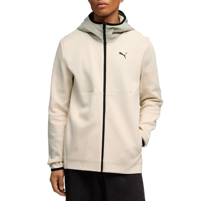 Толстовка чоловіча Puma TECH Full-Zip Hoodie DK молочна 69218587