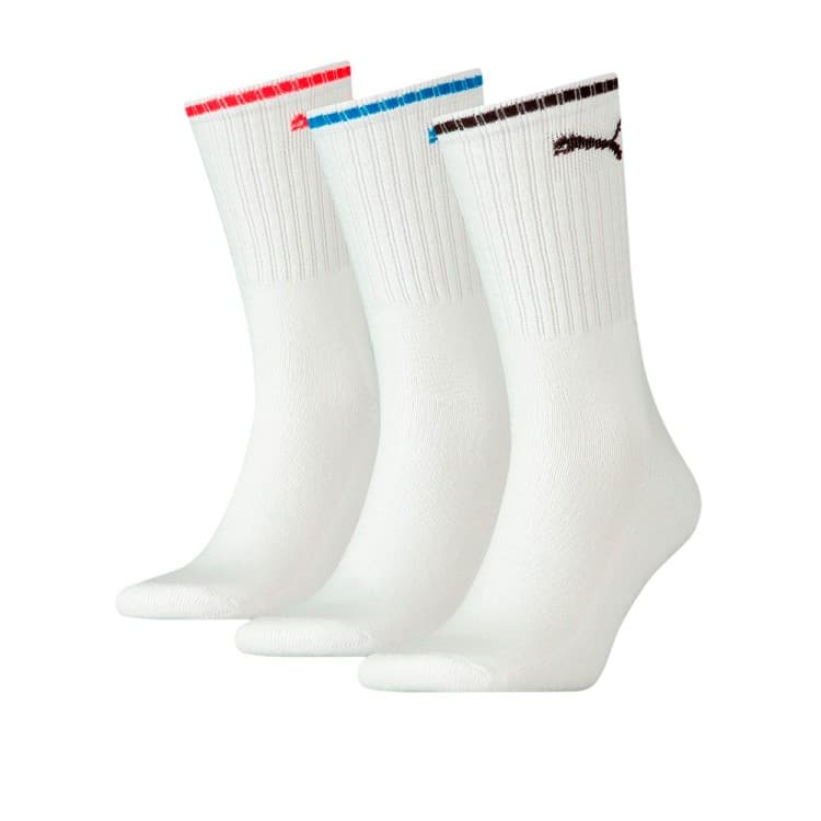 Шкарпетки (3 пари) Puma Sport Crew Stripe 3P білі 90794102