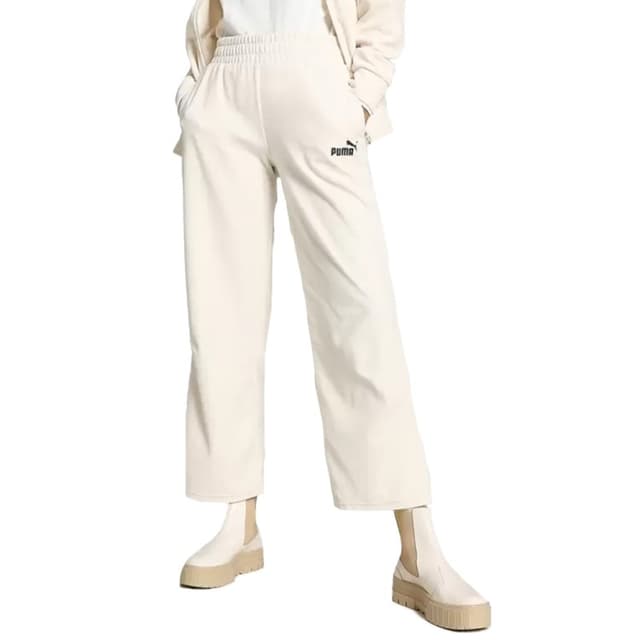 Штани жіночі Puma ESS ELEVATED Velour Straight Pants молочні 67599389