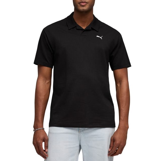 Футболка мужская Puma ESS ELEVATED Material Polo черная 69256001