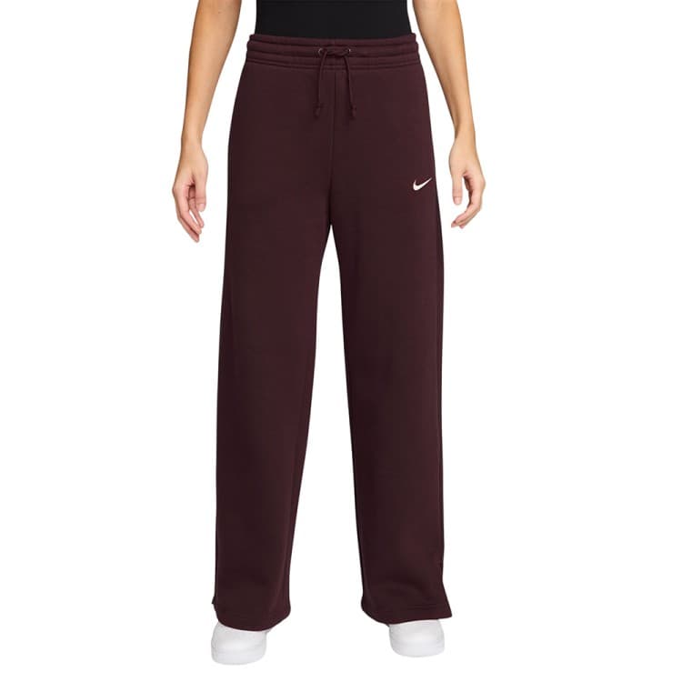 Штани жіночі Nike W NSW PHNX FLC HR PANT WIDE 2 бордові IH1011-652