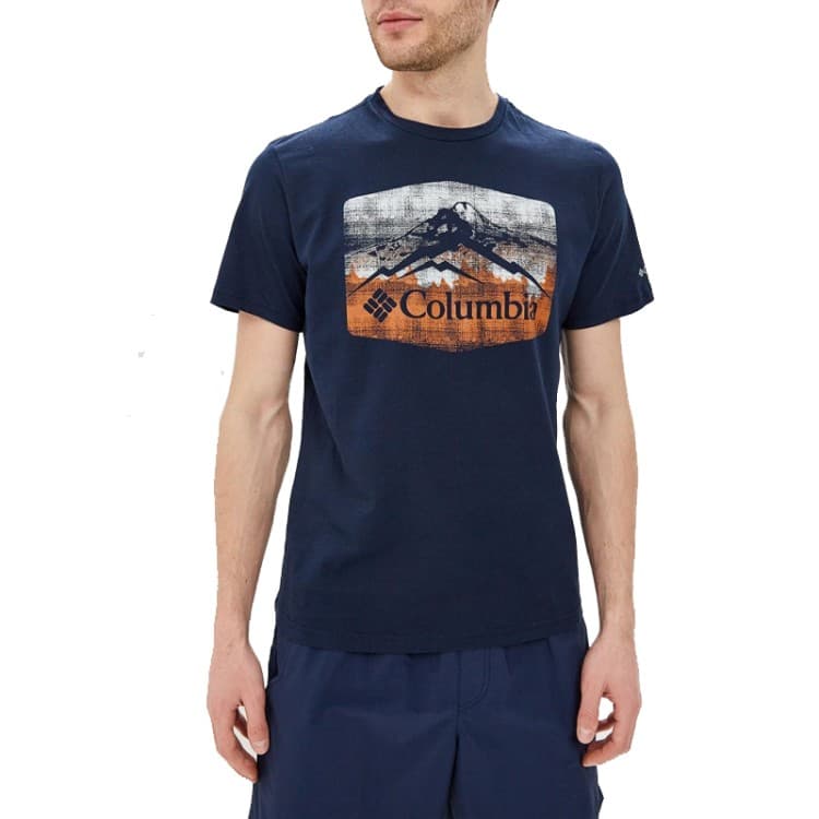 Футболка мужская Columbia Columbia Warren Grove™ Tee синяя 1872711-464