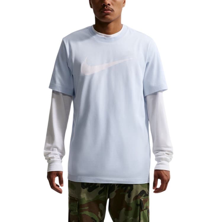 Футболка мужская Nike M NSW TEE ICON SWOOSH голубая DC5094-408