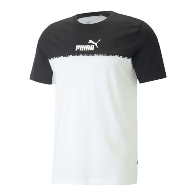 Футболка мужская Puma ESS BLOCK x TAPE Tee черная 67334101